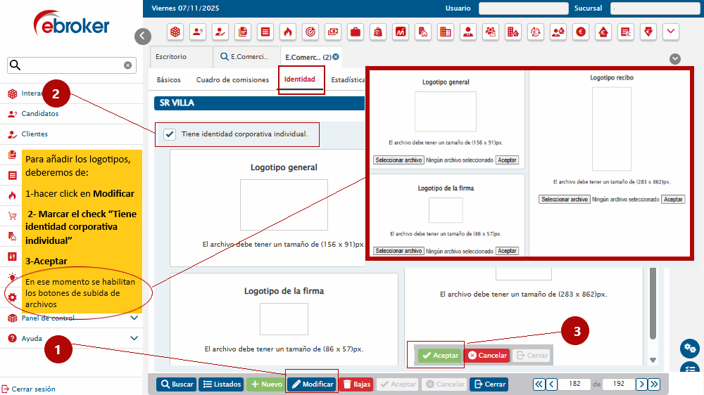 787. Entes comerciales – Imagen corporativa.